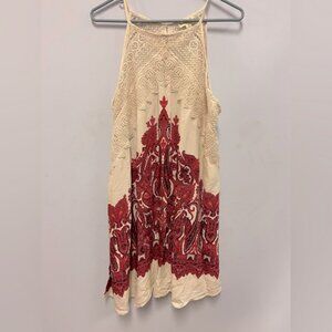 indigo rose paisley and floral with lace detailing dress lightweight and flowy